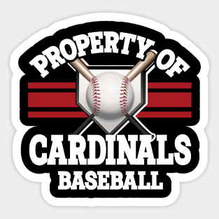 Proud Name Cardinals Graphic Property Vintage Baseball Sticker